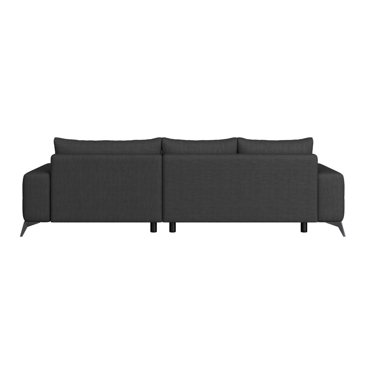 Ecksofa Mauro Schwarz, mit Schlaffunktion - Schwarz, Trend, Textil (290/175cm) - Luca Bessoni