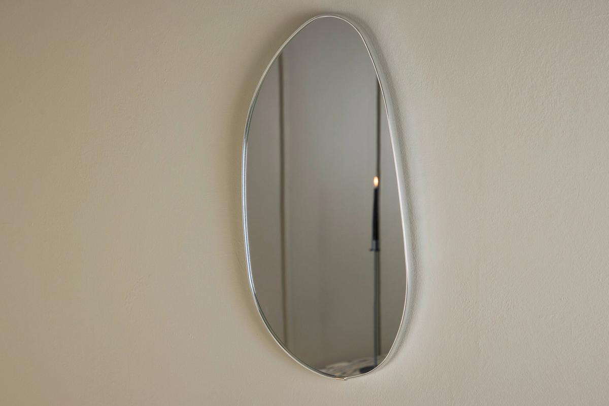 Spiegel Borgholm Silberfarben B: 30 Cm - Silberfarben, MODERN, Glas/Metall (30/55/3cm) - Livetastic