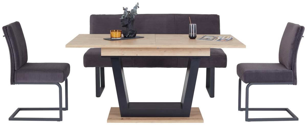 Ausziehtisch Carlos, Dekor Artisan Eiche, B: 160-200 Cm - KONVENTIONELL, Holzwerkstoff (160/77,3/90cm)