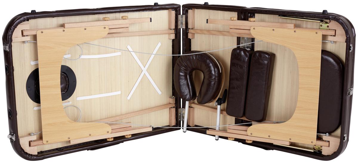 Massageliege Wooden Braun Buche mit Gesichtspolster - Braun, MODERN, Holz/Holzwerkstoff (185/70/62-85cm) - Ondega