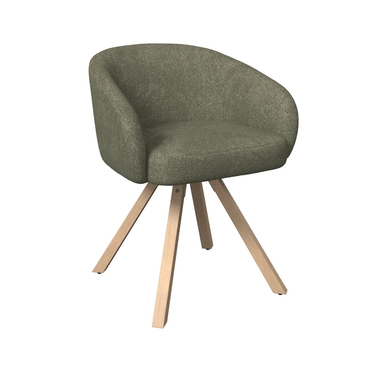 ŽIDLE S PODRUČKAMI NAYA ZELENÁ - zelená/barvy buku, Moderní, dřevo/textil (62/65/81cm) - Bessagi Home