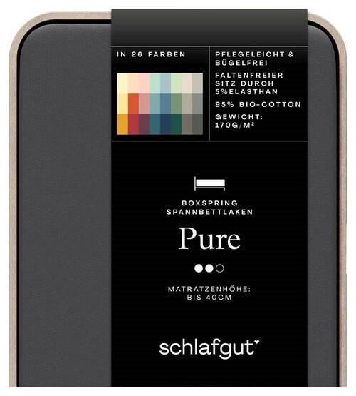 Boxspring-spannleintuch Pure Boxspring - Dunkelgrau, Basics, Textil (140-160/200-220cm) - Schlafgut