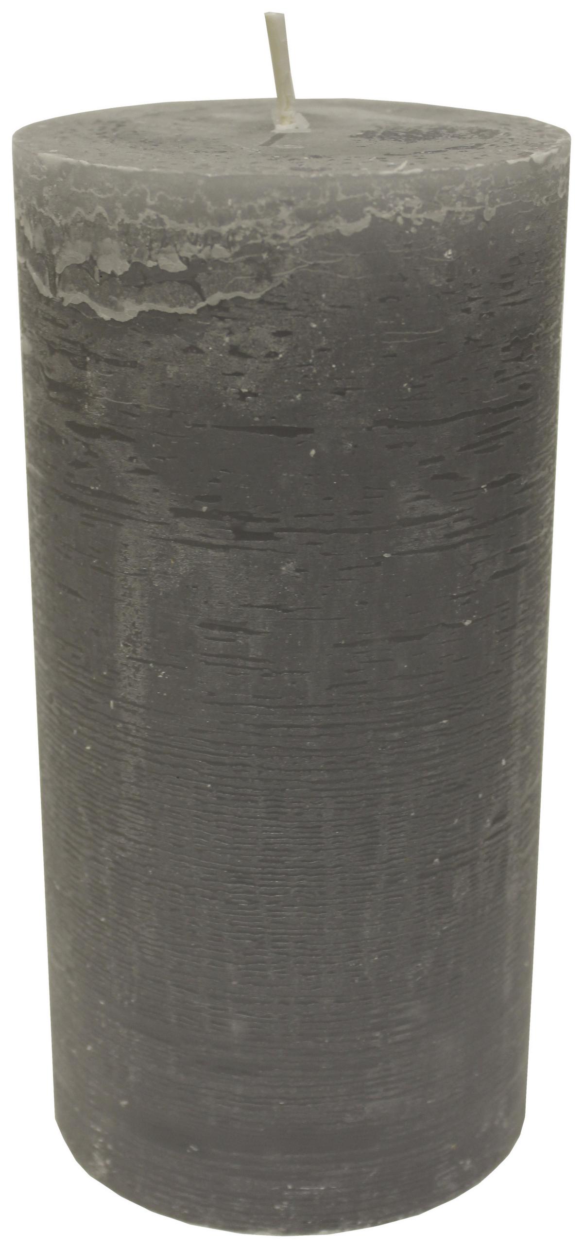 Valcová sviečka Ruth, 10/20cm, ca. 168h. - hnedá/čierna, Modern (10/20cm) - Premium Living