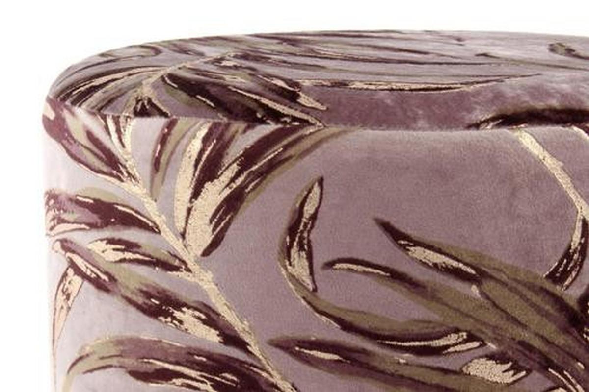 Hocker Gipsy, Violett B: 35 Cm - Violett/Goldfarben, Design, Textil (35/46/35cm) - Kayoom