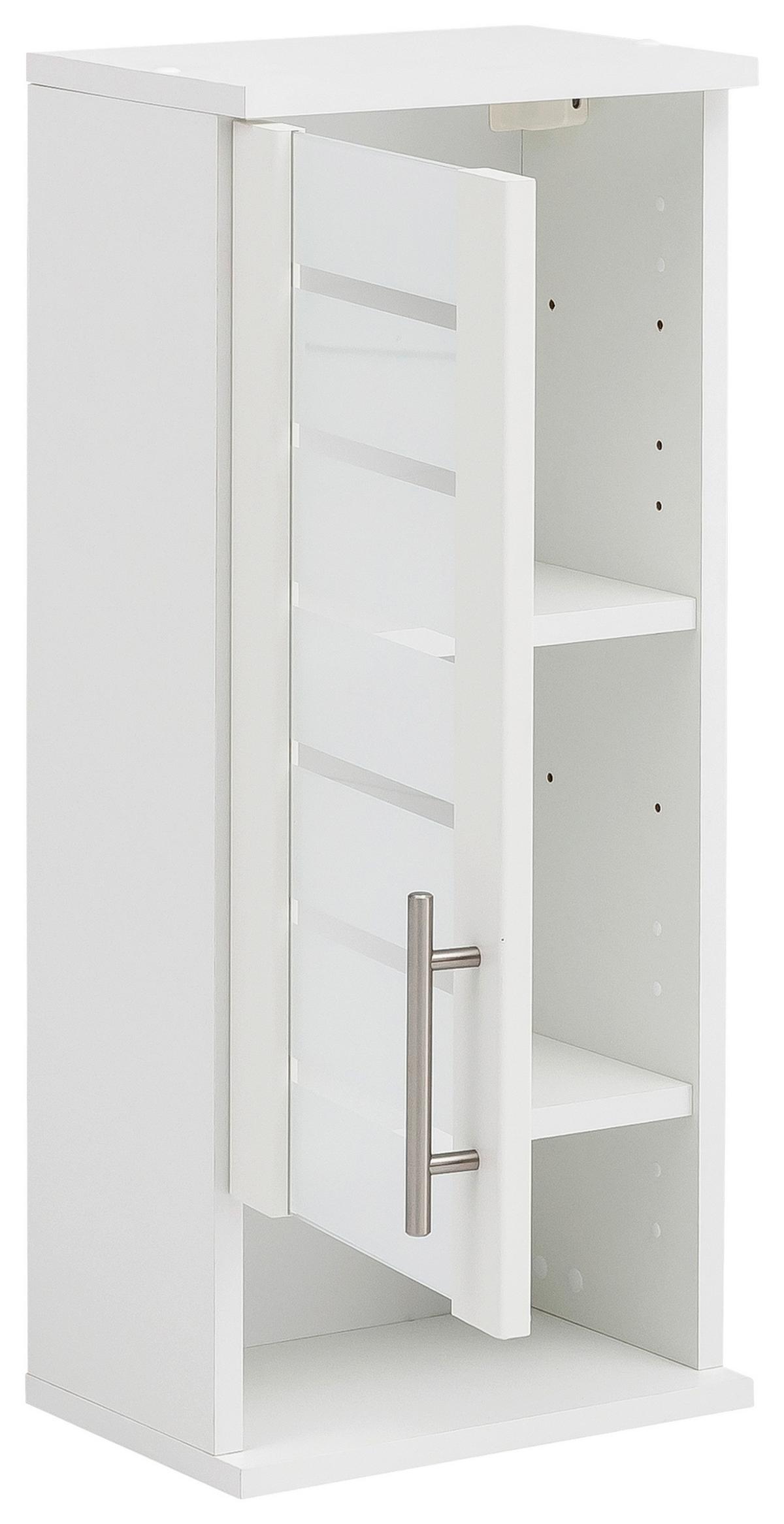 Hängeschrank Niko Weiß B: 30,3cm - Weiß, MODERN, Glas/Holzwerkstoff (30,3/70,8/20,5cm) - MID.YOU