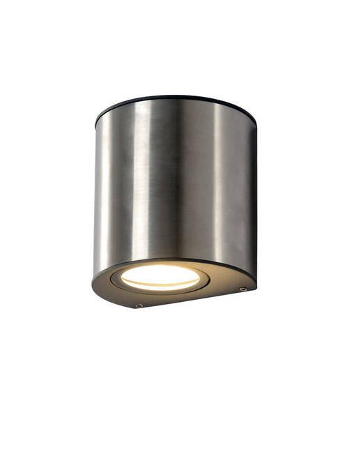 Außenleuchte 6 W Edelstahl, Wandmontage - Edelstahlfarben/Nickelfarben, Basics, Metall (10/9,5/7,5cm)