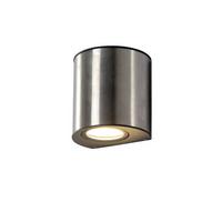 Außenleuchte 6 W Edelstahl, Wandmontage - Edelstahlfarben/Nickelfarben, Basics, Metall (10/9,5/7,5cm)