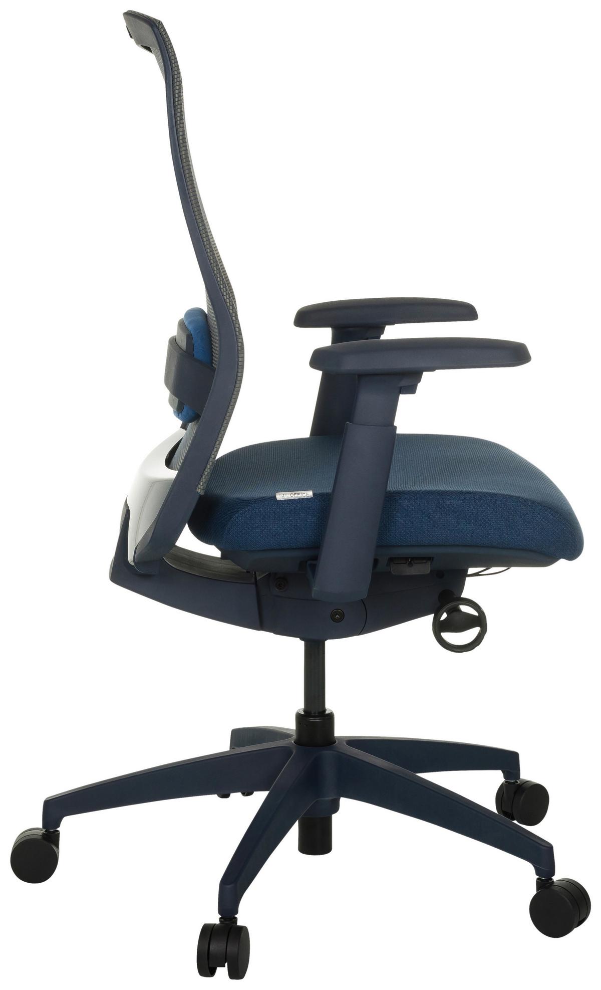 Drehstuhl Colore Blau B: 65 cm - Blau/Schwarz, MODERN, Kunststoff/Textil (65/95 - 103/70cm) - MID.YOU