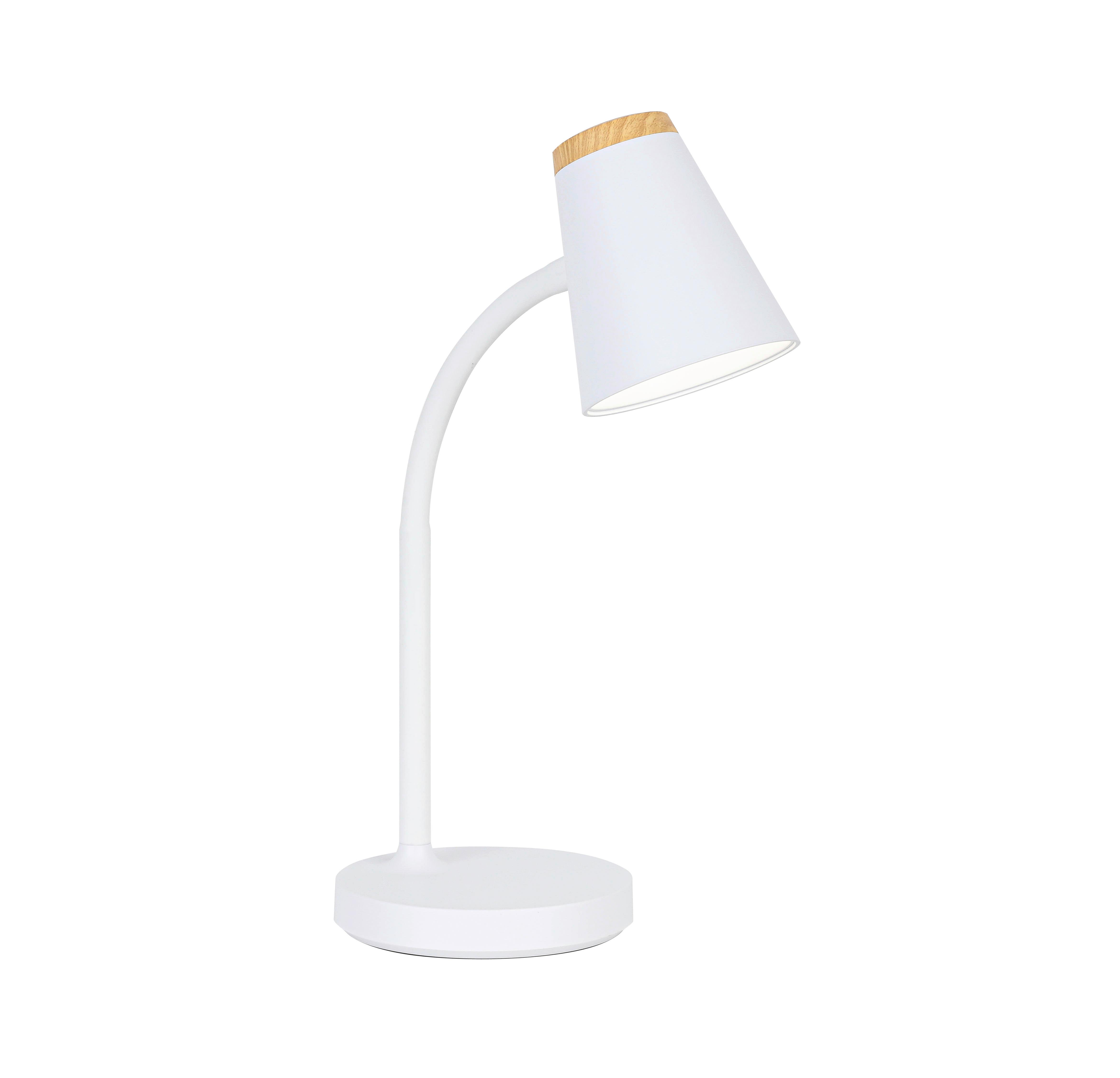 STOLNÁ LED LAMPA WHITE - biela, Modern, kov/plast (13/13/42cm) - Mömax