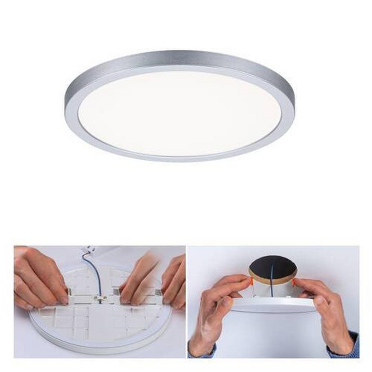 Led-paneel Ø 17,5 Cm Dimmbar - Chromfarben, Design, Kunststoff (17,5cm) - Paulmann