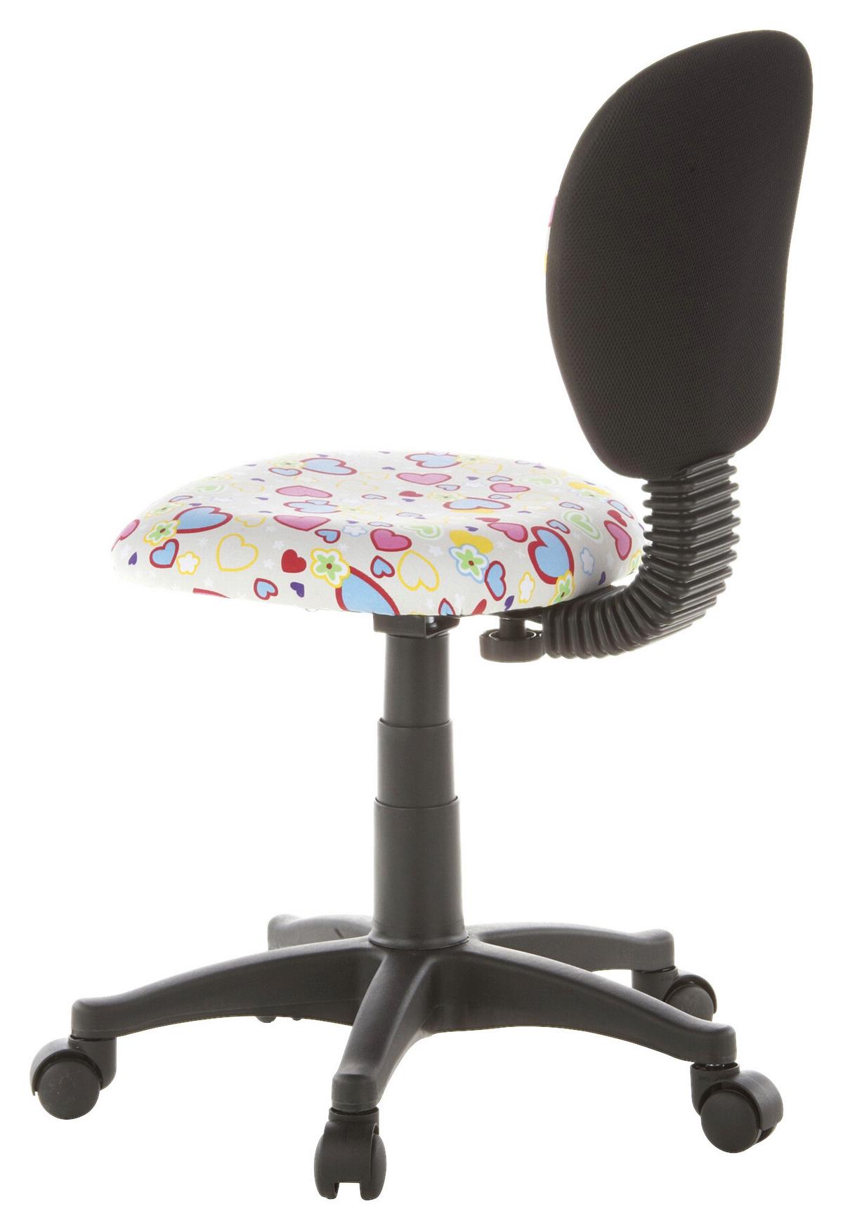 Jugenddrehstuhl Kiddy Top Flowers & Hearts - Multicolor, Basics, Kunststoff (40/79-90/37cm) - MID.YOU