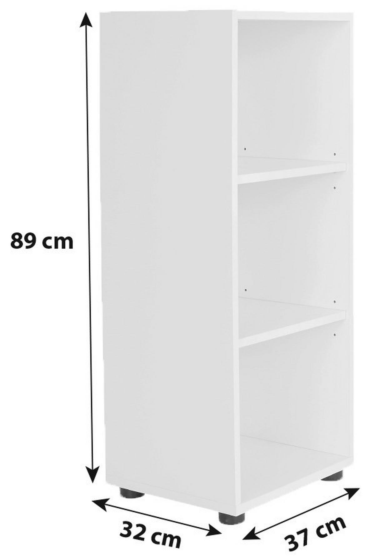 SPODNÍ REGÁL STAR - bílá, Konvenční, kompozitní dřevo (37/89,1/31,9cm)