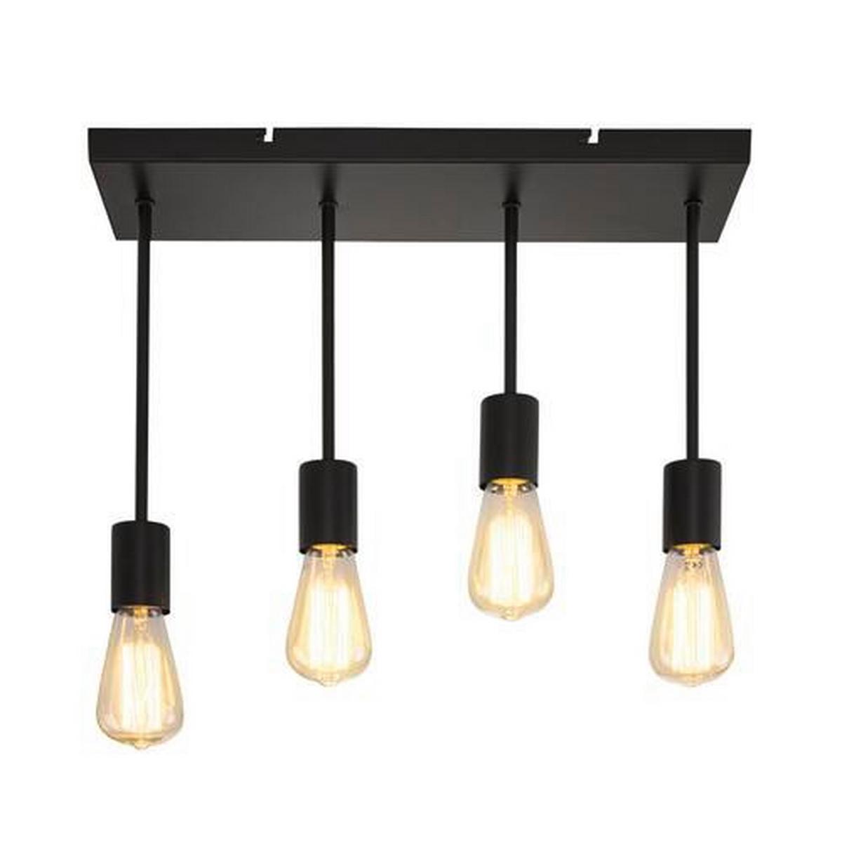 Deckenleuchte Martha - Schwarz, Basics, Metall (45/15/34cm) - Globo