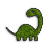 Machový obraz DINO - čierna/zelená, Basics, drevo/prírodné materiály (37,5/27/2cm)