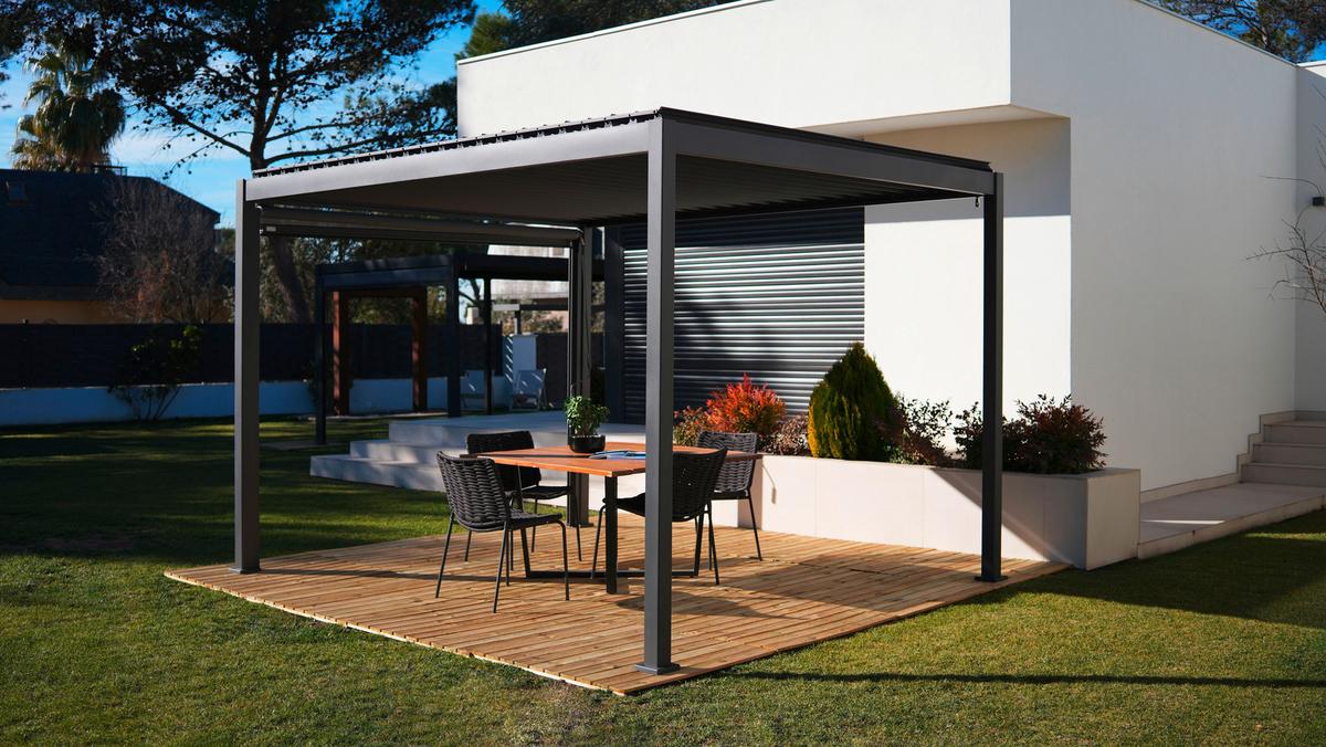 Pergola Element Anthrazit 3x4 - Anthrazit, LIFESTYLE, Metall (300/240/400cm) - Gardenson
