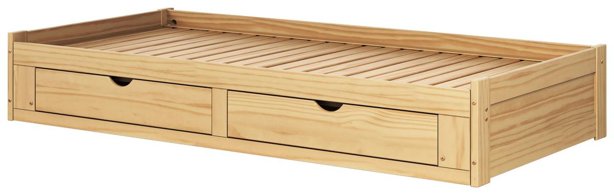 Ausziehbett Livio Ii - Naturfarben, MODERN, Holz/Holzwerkstoff (90/200cm) - MID.YOU