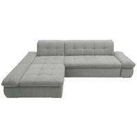 Ecksofa mit Schlaffunktion Moric Grau Mikrofaser - Chromfarben/Grau, KONVENTIONELL, Textil (172/300cm) - MID.YOU