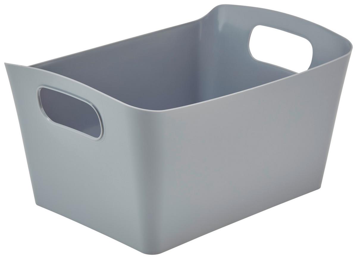 Aufbewahrungsbox Amra Stapellbar Kunststoff 3,5l - Dunkelgrau, Basics, Kunststoff (29,3/19,3/15cm) - Homezone
