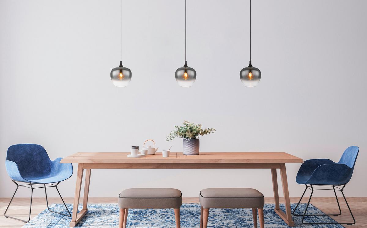 Hängeleuchte 15548h Maxy - Schwarz, Design, Glas/Metall (24/120cm) - Globo