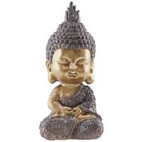 Dekofigur Buddha H: 13,5 cm Kunststoff für In- und Outdoor - Goldfarben/Braun, LIFESTYLE, Kunststoff (6/6/13,5cm) - Luca Bessoni