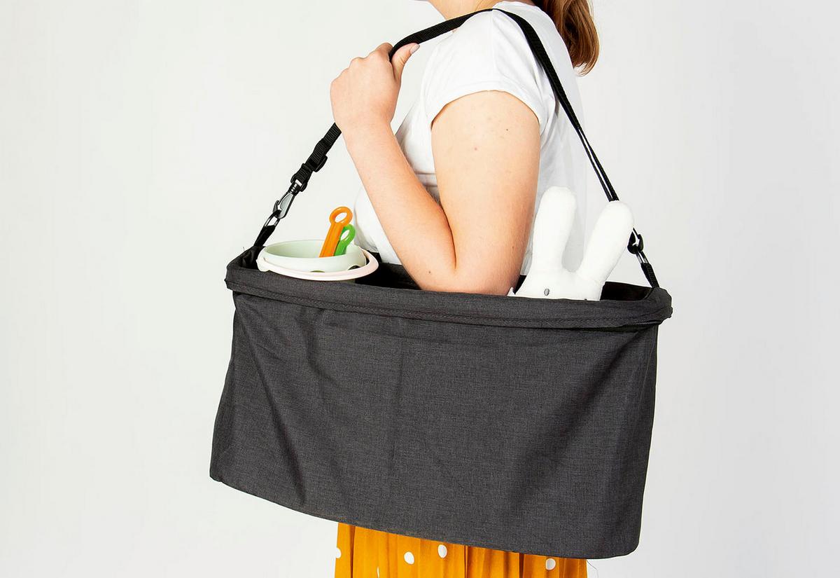 Kombitragetasche Anthrazit BxHxT: 50x26x15 cm - Anthrazit, Basics, Textil (50/26/15cm) - Pinolino