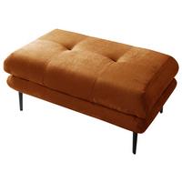 Hocker Ankona Rostfarben/schwarz, 80 Cm - Rostfarben/Schwarz, Design, Textil (80/48/80cm) - MID.YOU