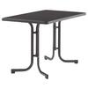 Gartentisch Klappbar Stahl L: 115cm - Grau, MODERN, Holzwerkstoff/Metall (115/70/72cm) - Sieger