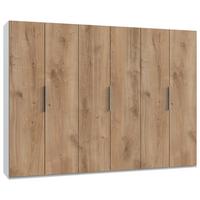 Drehtürenschrank B: 300 Cm Level, Weiß/eiche Dekor - Eichefarben/Weiß, MODERN, Holzwerkstoff (300/216/58cm) - MID.YOU