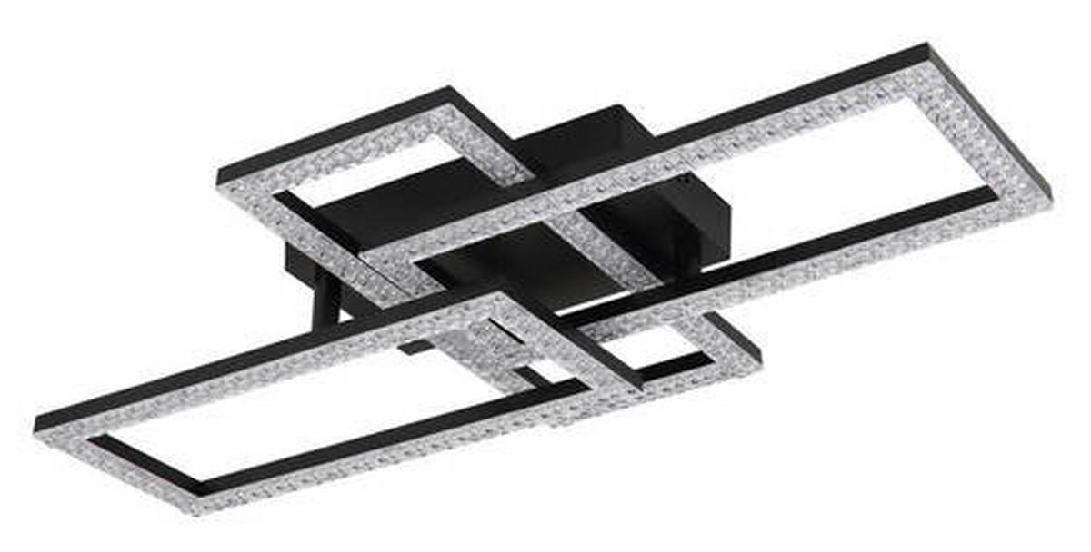 LED-Deckenleuchte 67328-24 - Klar/Schwarz, Design, Kunststoff (61,4/34/9,3cm) - Globo