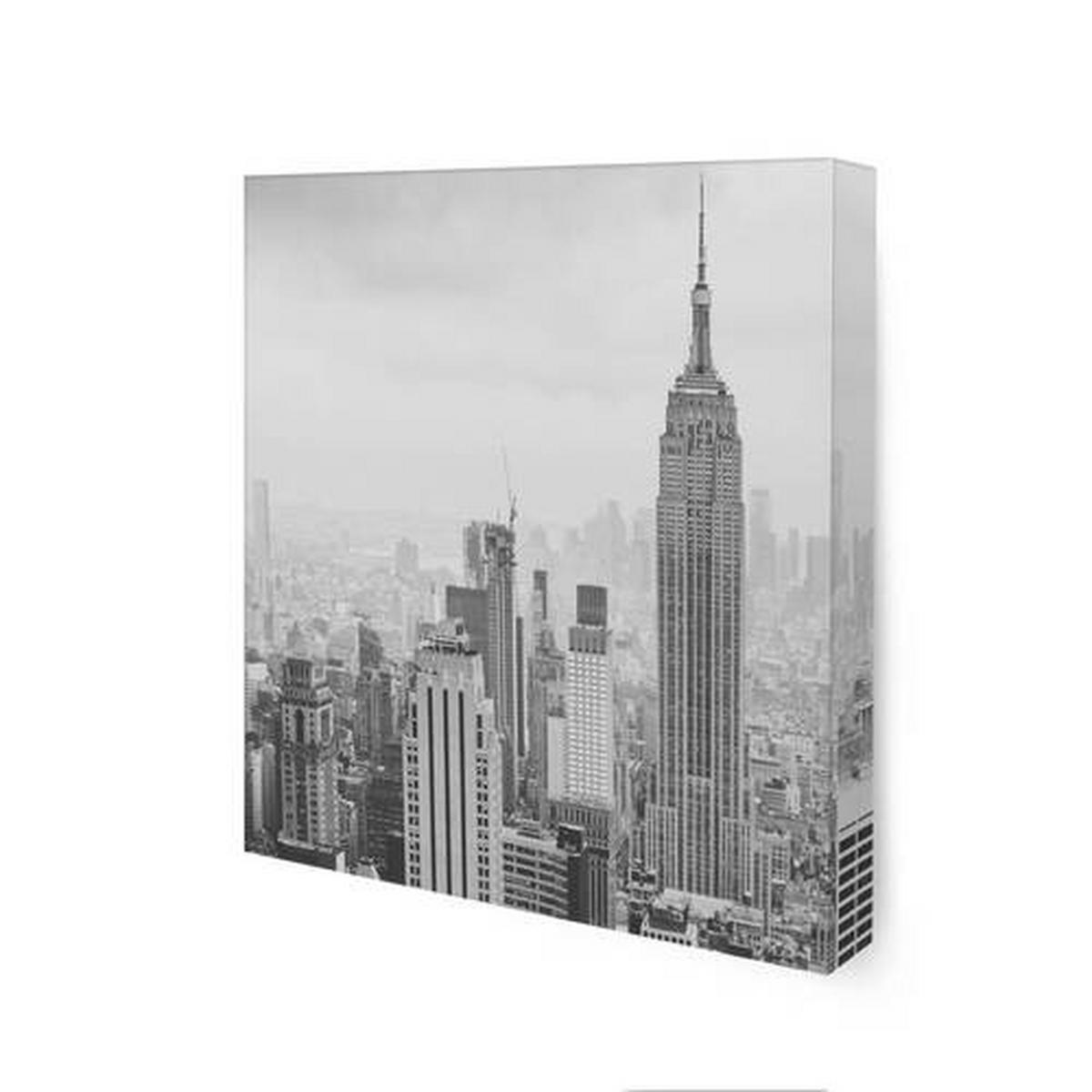 Leinwandbild 119190 Stadt -Motiv Schwarz, Weiß, 60x80 Cm - Schwarz/Weiß, Basics, Wellpappe/Textil (60/80/3cm)