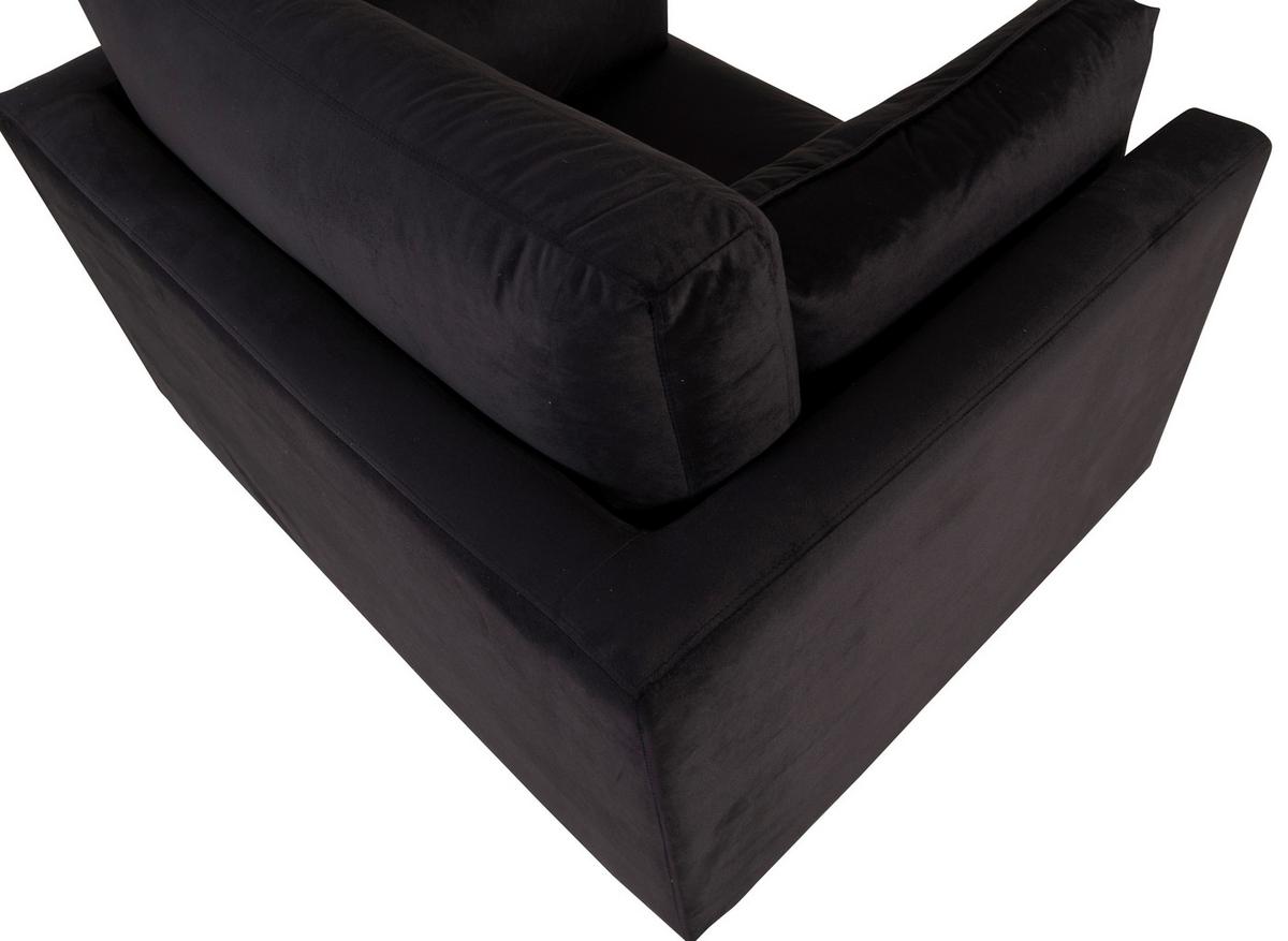 Sessel Boom - Hellbraun/Schwarz, Design, Textil/Metall (110/84/86cm) - Livetastic