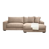 Rohová sedačka PEDRO, pravá, karamelový menčester - karamelová, Modern, textil (265/180cm) - Mömax