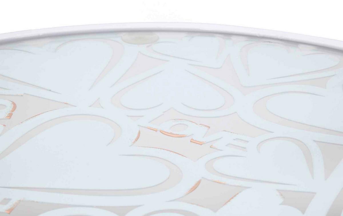 Couchtisch White Harts Coppia Weiß B: 43,5 Cm - Weiß, Basics, Glas/Metall (43,5/60/43cm)