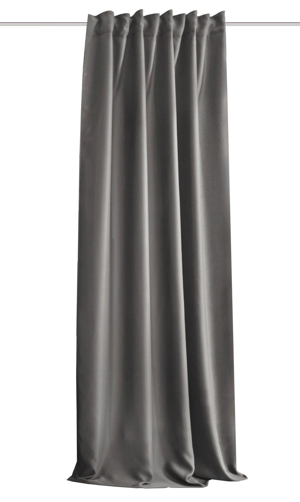 Lärmschutzvorhang Grau B: 135 cm - Grau, KONVENTIONELL, Textil (135/225cm)