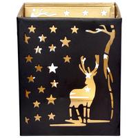 Teamécsestartó Sofia - fekete/aranyszínű, Konventionell, fém (10/10/12cm) - Luca Bessoni