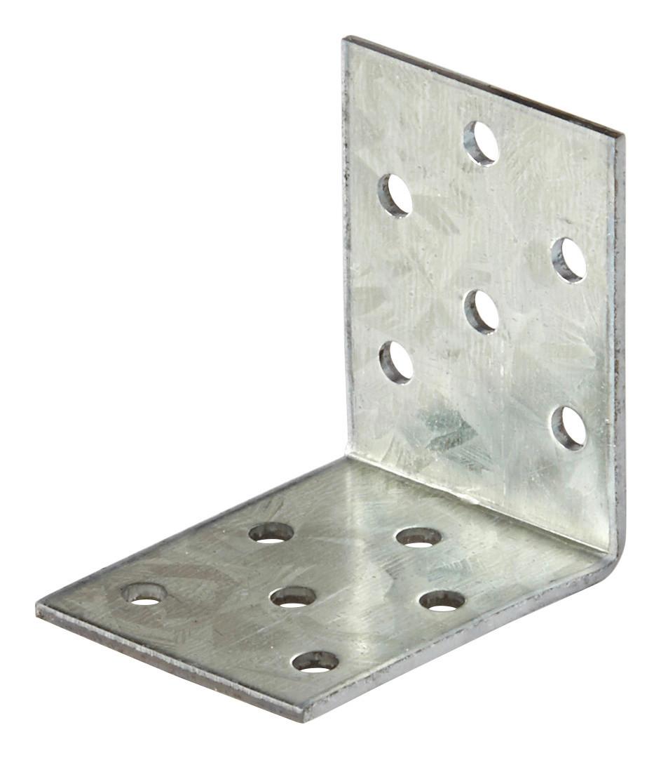 Winkelverbinder Bxl: 40x50 Mm Alufarben, Aus Stahl Verzinkt