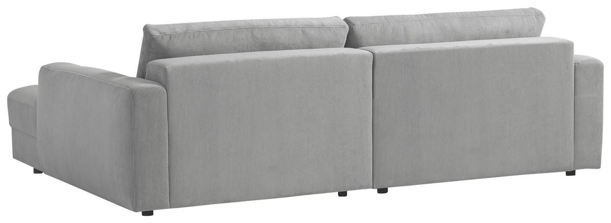 Ecksofa Bourbon - Schwarz/Grau, MODERN, Textil (250/176cm) - Trendmanufaktur