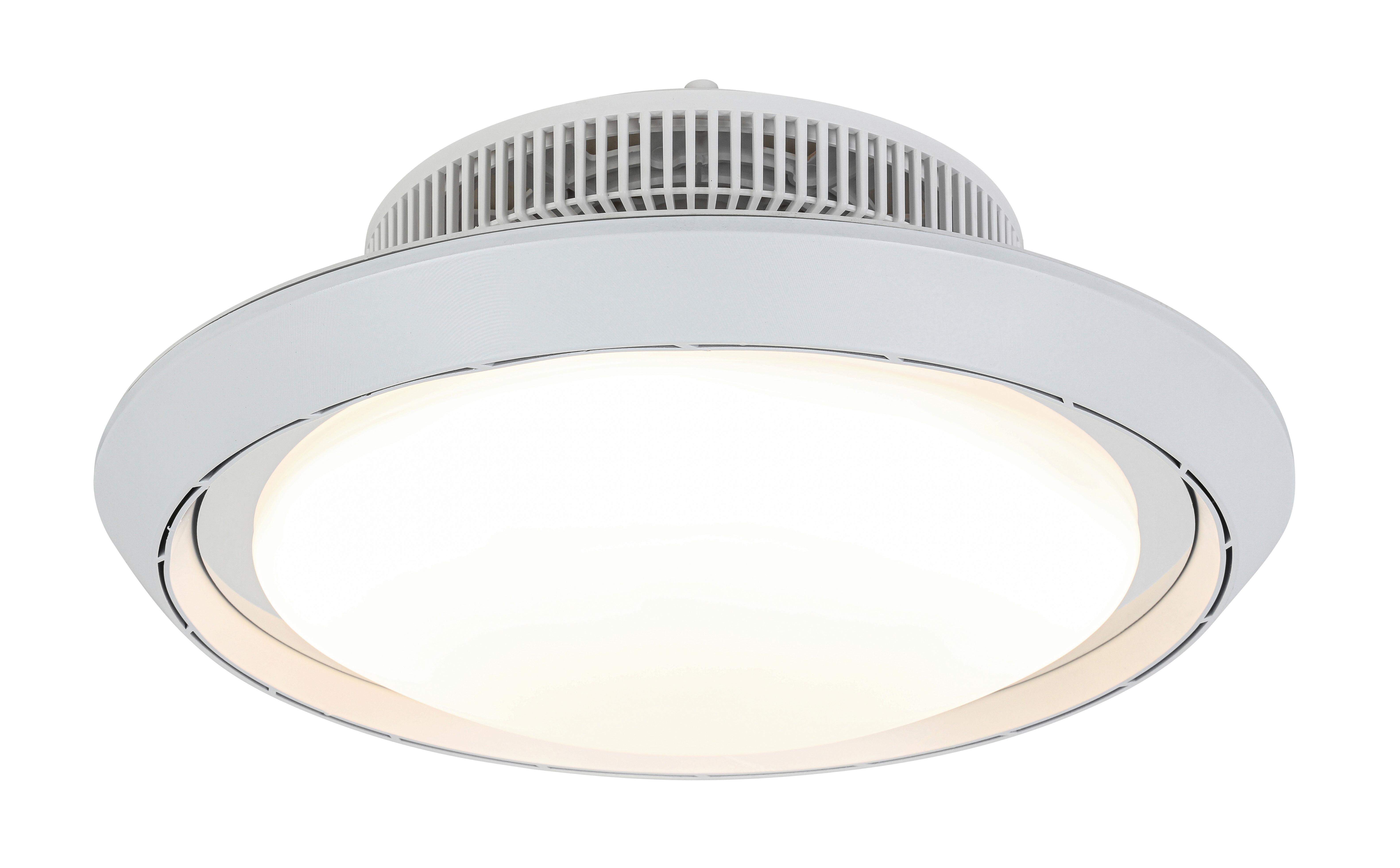 Deckenventilator Carolin - Chromfarben/Weiß, Basics, Kunststoff (42/18cm) - Luca Bessoni