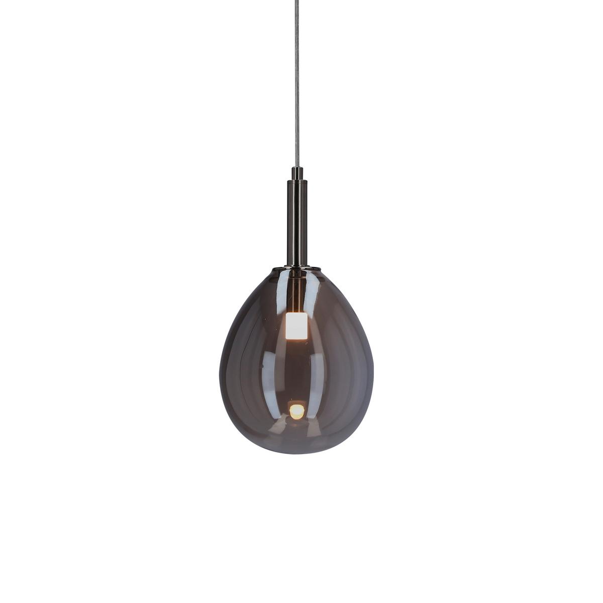 LED-Hängeleuchte 50133211 Lukka - Chromfarben/Silberfarben, Design, Glas/Metall (18/18/115cm)