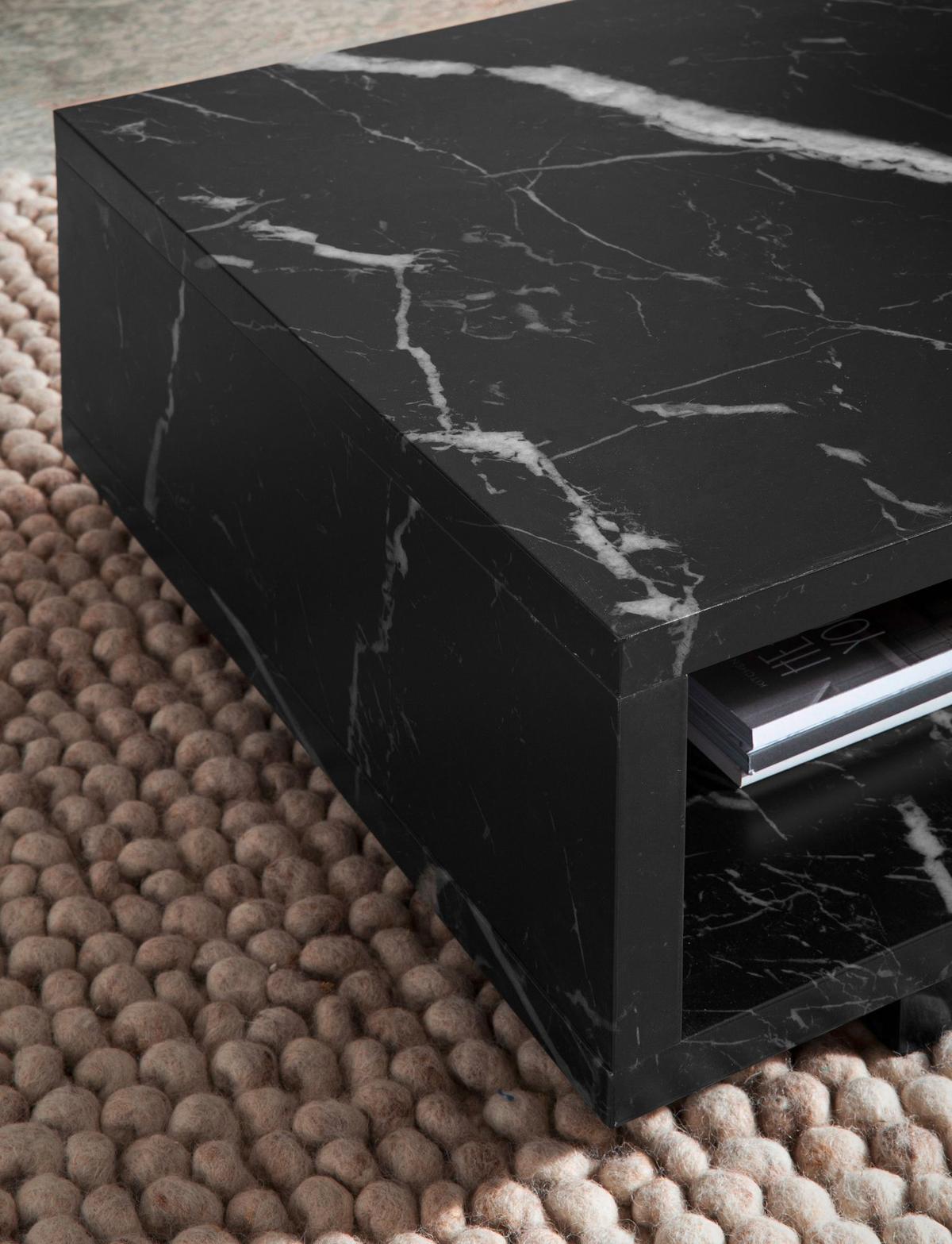 Couchtisch Schwarz L: 100 Cm - Schwarz, Design, Holzwerkstoff/Kunststoff (100/50/25cm) - Livetastic