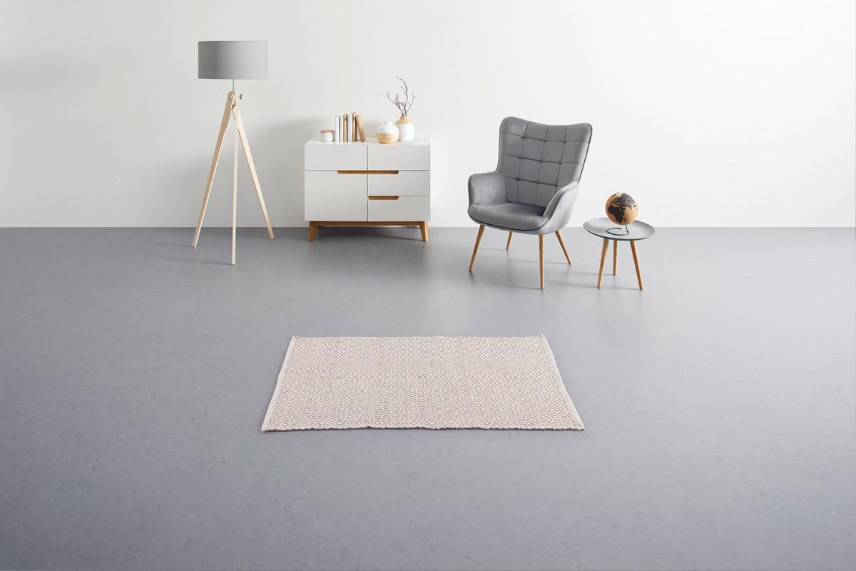 RUČNE TKANÝ KOBEREC Carola 1, 60/120cm, ružová - ružová, Basics, textil (60/120cm) - Modern Living