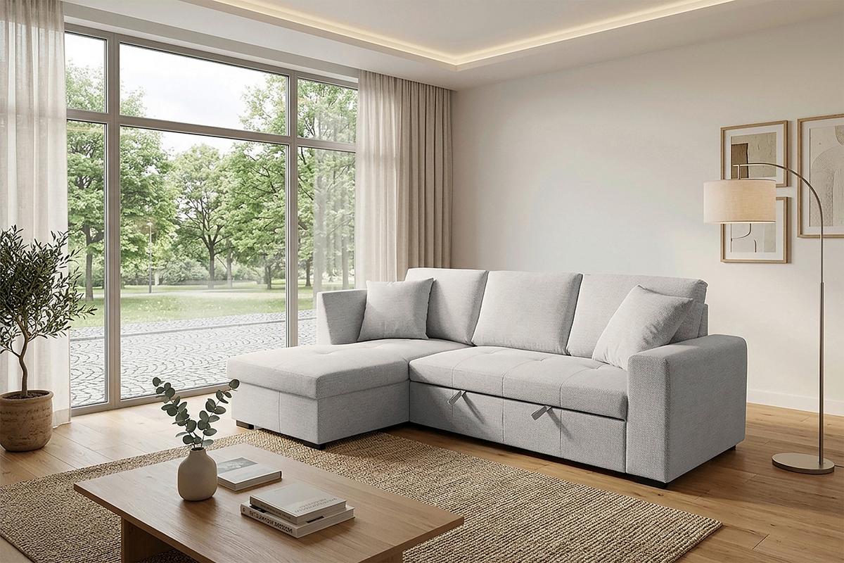 Ecksofa Lukas Creme S: 158x239 Cm - Creme, Trend, Textil (158/239cm)