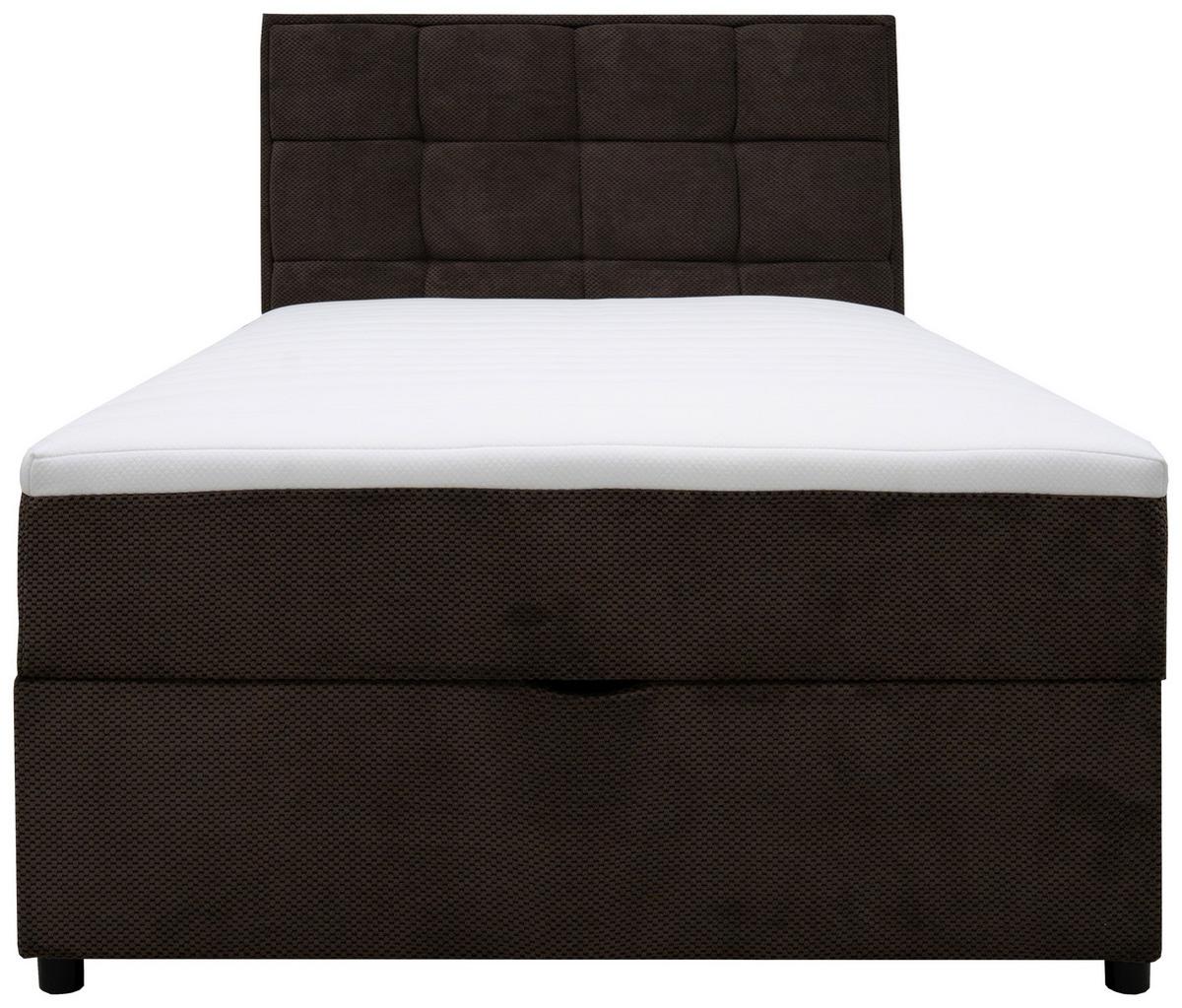 Boxbett Mit Bettkasten Catania 120x200 Cm Braun - Braun, MODERN, Holz/Holzwerkstoff (120/200cm) - MID.YOU