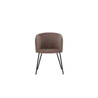 Stuhl Berit Braun/schwarz B: 55 Cm - Schwarz/Braun, MODERN, Textil/Metall (55/78/55cm) - Livetastic