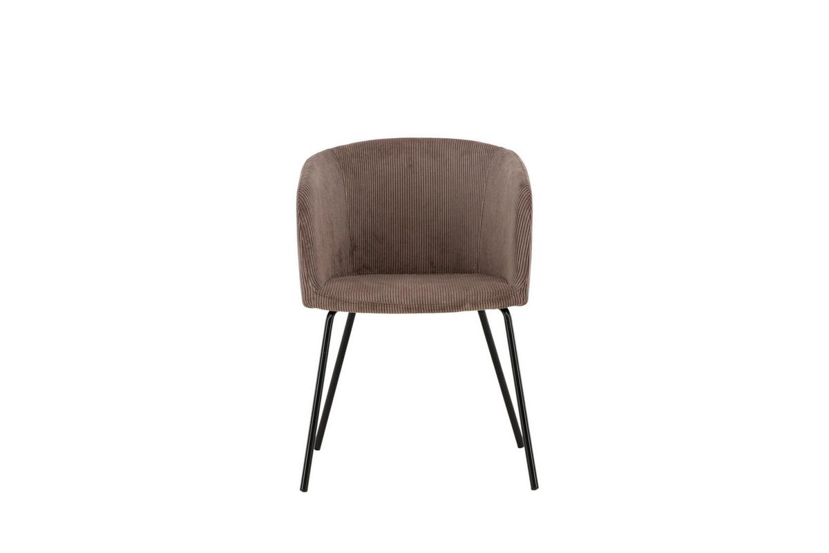 Stuhl Berit Braun/schwarz B: 55 Cm - Schwarz/Braun, MODERN, Textil/Metall (55/78/55cm) - Livetastic