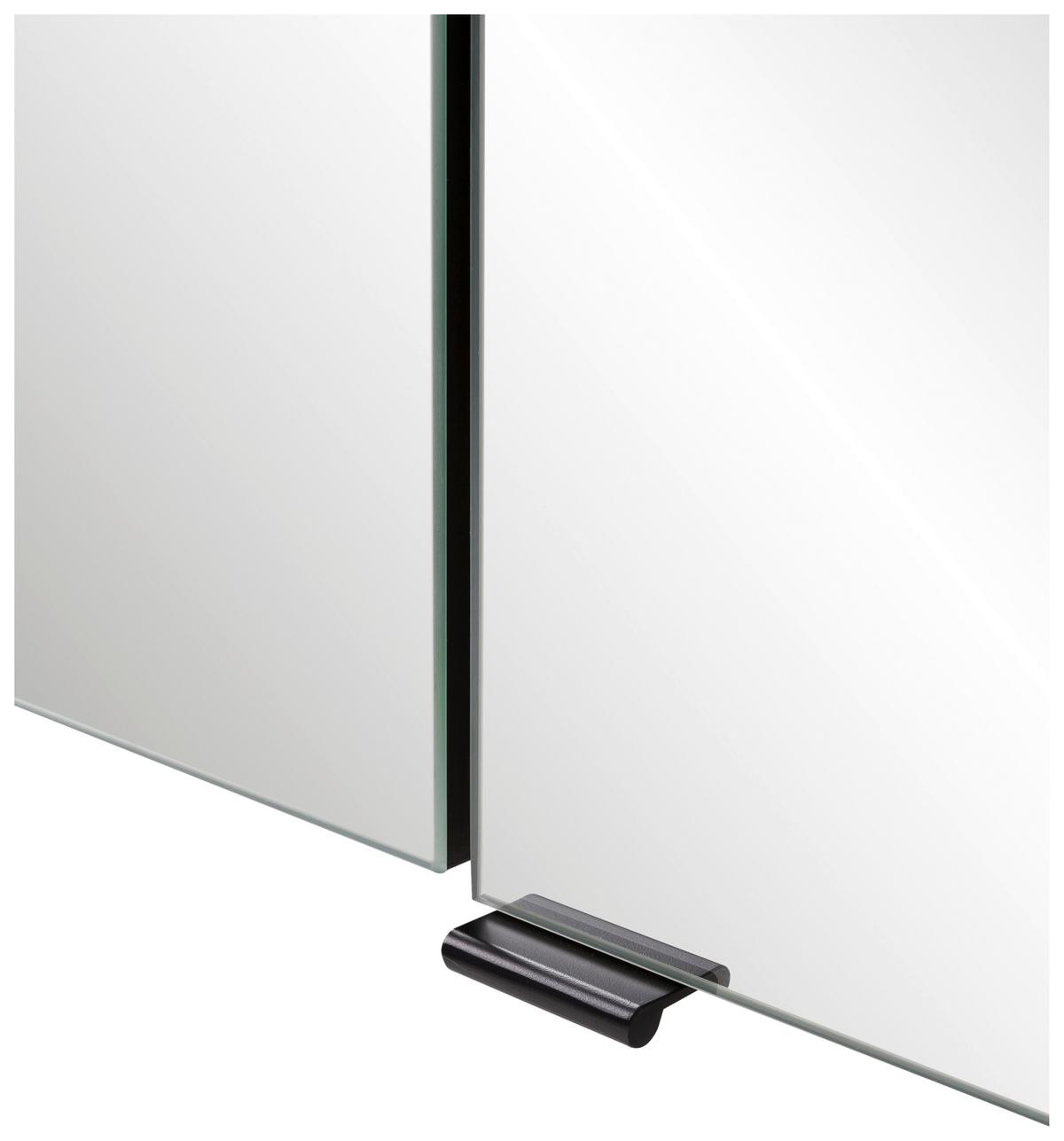 Spiegelschrank Chester + LED Beleuchtung 3 Türen +Steckdose - Eiche Wotan, MODERN, Glas/Holzwerkstoff (60/67,5/20cm) - Held