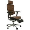 Drehstuhl Ergohuman Plus Braun B: 76 Cm - Silberfarben/Schwarz, MODERN, Leder/Kunststoff (76/119 - 138/64cm) - MID.YOU