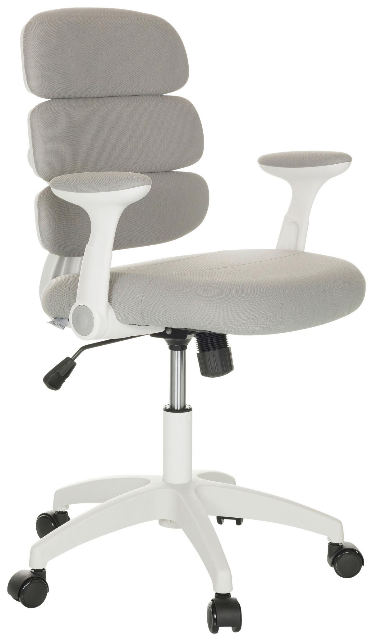 Jugenddrehstuhl Kid Ergolino W - Weiß/Grau, Basics, Kunststoff/Textil (62/86-97/62cm) - MID.YOU