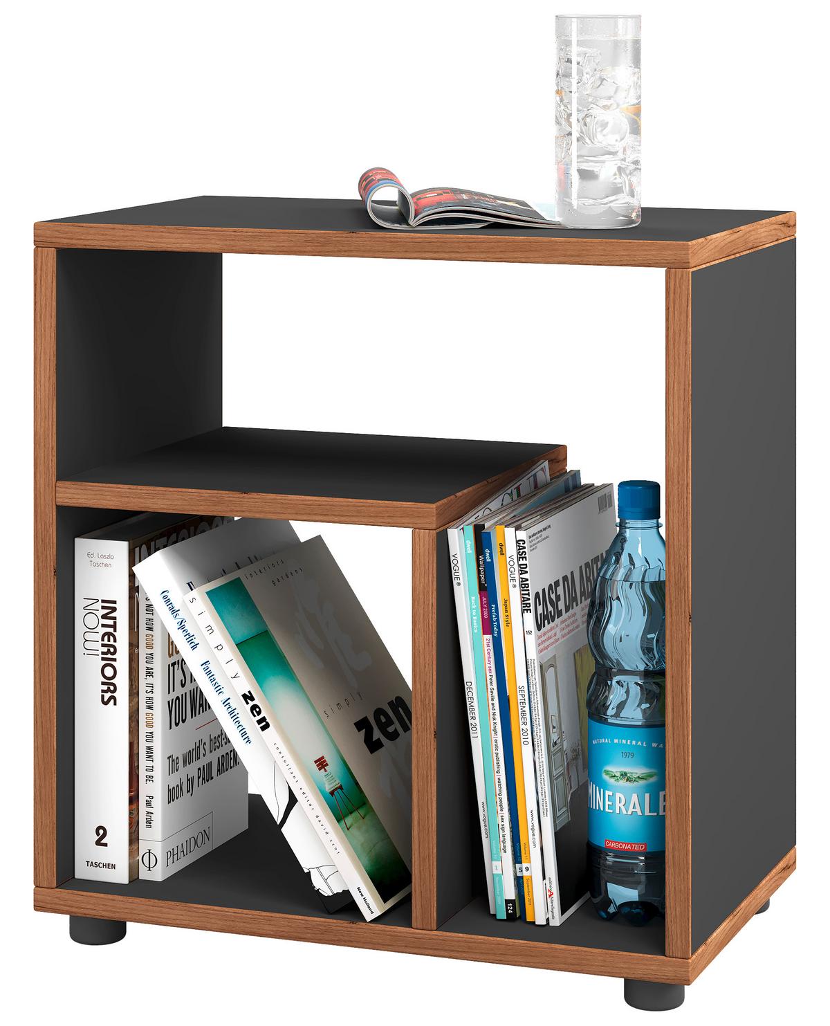 Beistelltisch Zeito Anthrazit/Honigeiche B: 55 cm - Honigeiche/Anthrazit, Design, Holzwerkstoff/Kunststoff (50/55/30cm) - MID.YOU