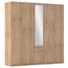 Drehtürenschrank Bingen Eichefarben D. B: 226cm - Eichefarben, MODERN, Holzwerkstoff (226/229/54cm) - Rauch Möbel